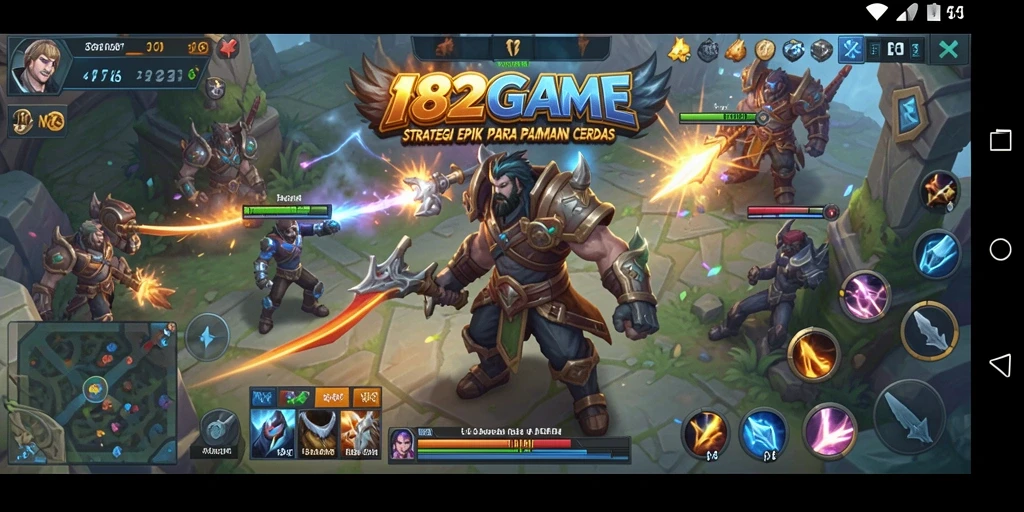 Tampilan gameplay strategis yang mendebarkan di 182GAME.