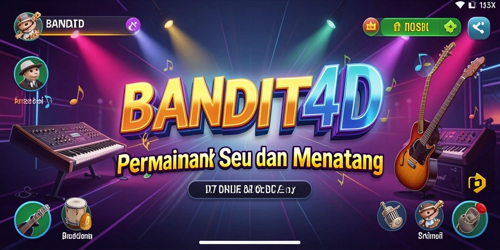 Tampilan gameplay BANDIT4D yang menarik dan penuh warna.