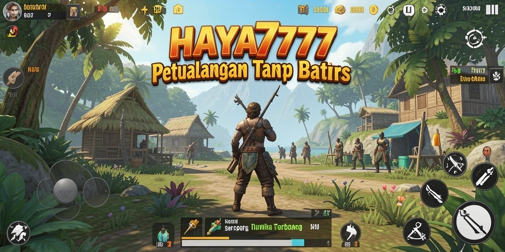 Screenshot gameplay HAYA777 menunjukkan dunia terbuka yang menakjubkan.
