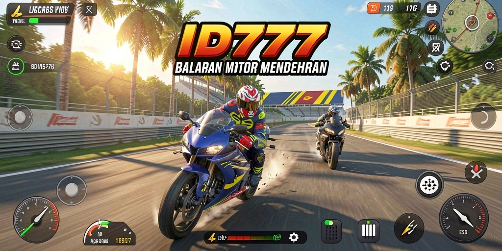 Gameplay seru balapan motor di ID777 dengan trek yang menantang.
