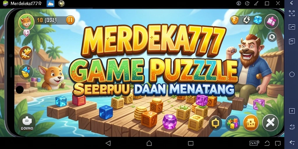 Tampilan gameplay seru dari MERDEKA777 dengan tantangan Puzzle.