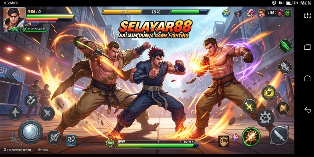 Tangkapan layar pertarungan seru di SELAYAR88 dengan karakter unik.