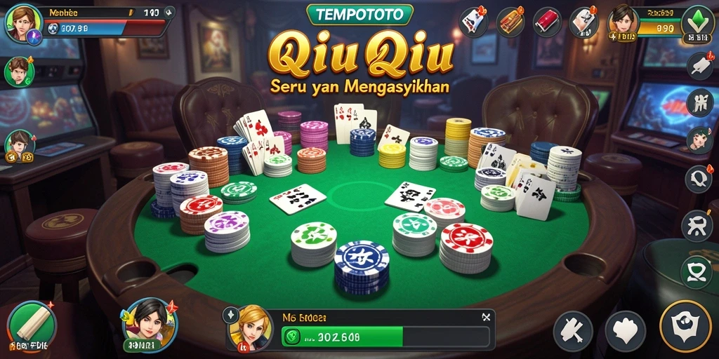 Tampilan seru gameplay TEMPOTOTO QiuQiu yang menantang.