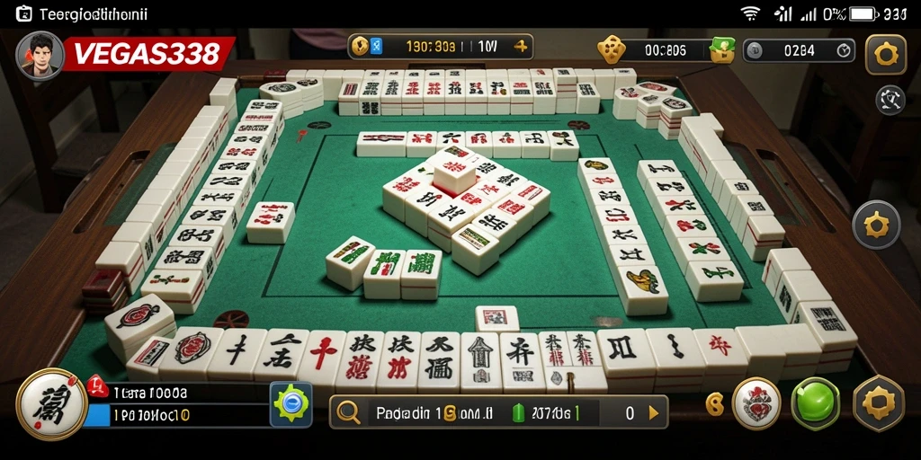 Tampilan gameplay seru dalam permainan Mahjong VEGAS338.