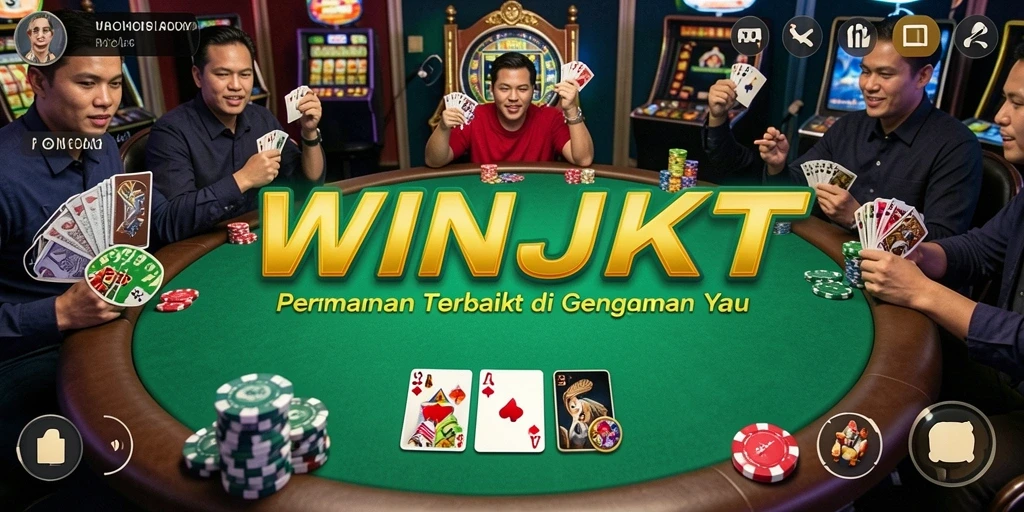 Tampilan gameplay menarik dalam aplikasi poker WINJKT.
