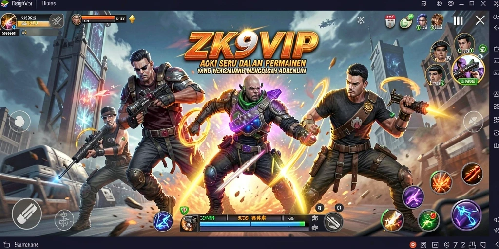 Gameplay ZK9VIP yang penuh aksi mendebarkan.