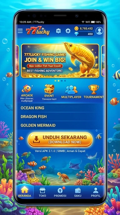 Tampilan aplikasi 777lucky yang bersih dan intuitif.
